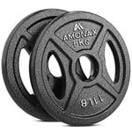 Amonax Disque de Musculation, plaques de Poids de 2,5kg, 5kg, 10kg Poids Musculation pour Barres Olympiques 50mm, Fonte disques d'haltère pour haltérophilie et Hip Thrust chez Vous