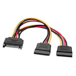 CABLING® Câble adaptateur alimentation SATA male vers 2 x alimentation SATA femelle