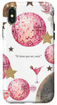 Coque pour iPhone X/XS Rose Disco Ball & Star Lucky Mosaic Y2K Collage esthétique