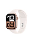 Apple Watch Series 10 OLED 42 mm Numérique 374 x 446 pixels Écran tactile 4G Or rose Wifi GPS (satellite)