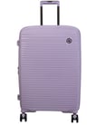 IT Luggage Hard Large Light Weight Expandable 8 Wheel Suitcase-Lilac