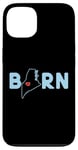 Coque pour iPhone 13 Born in State of Maine with Maine in the word Born