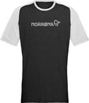 Norrøna Men's Fjørå Equaliser Lightweight T-Shirt  Caviar/Light Grey, S