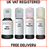 102 Ink Bottles for Epson EcoTank ET3700 ET3750 (Set of 4) non-oem