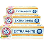 3x Arm & Hammer EXTRA WHITE CARE Baking Soda Toothpaste 125g