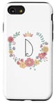 Coque pour iPhone SE (2020) / 7 / 8 Cadeau personalisé pour fillettes thème princesses lettre D