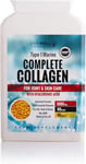 Collagen Supplements for Women or Men - Complete Type 1 Marine Collagen Complex 