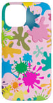 Coque pour iPhone 14 MagSafe Tropical Color Splash Abstrait Rétro Compatible Slim