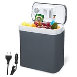 Swanew - Glacière Electrique Portable Gris Capacité 24L Connecteur 12/230V Refroidissement jusqu'à 18°C sous la température ambiante