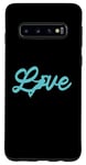 Coque pour Galaxy S10 Amoureux de ski nautique Amour Skier Sport Ski nautique