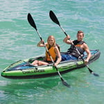 Intex Challenger K2 Inflatable 2 Person Kayak Canoe with Pump Oars - 68306NP