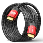 JSAUX HDMI Cable 3m, HDMI 2.1 Cable 8K@60Hz 4K@120Hz Ultra HD Cable High-Speed Lead 48Gbps, 7680x4320, Supports eARC HDR10 HDCP 2.2 & 2.3 DTS: X 3D CEC, Compatible with PS5 PS4 X-BOX Roku TV/Blu-ray