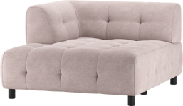 Louis Modulære sofa 1,5 chaiselong med arm venstre, chenille lyserød H73x140x122 cm