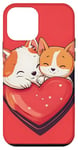 Coque pour iPhone 12 mini Puppy Love Heart Saint-Valentin