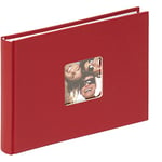 walther Design Photo Album Red 22 x 16 cm with Cover Punching, Fun FA-207-R