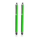 PENCILUPNOSE® TWIN PACK QUALITY STYLUS PEN for iPAD, TABLET, iPHONE 6 PLUS iPHONE 7 PLUS, IPOD, SAMSUNG GALAXY S6 S7 NOTE 4 NOTE 7, BLACKBERRY, NOKIA ..ANY TOUCH SCREEN DEVICE x2 styluses (GREEN)