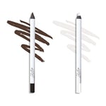 Julep When Pencil Met Gel Sharpenable Longwear Gel Eyeliner Pencil (Rich Brown & White Matte) High-Performance, Waterproof, Transfer & Smudge Proof Eyeliner