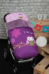 Babyline Hibou - Chancelière pour poussette, couleur violet