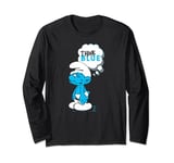 The Smurfs Think Blue Thought Bubble Long Sleeve T-Shirt