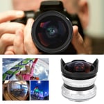 7.5MM F2.8 Fisheye Mirrorless Camera Lens Optimize Imaging Brass Mount EF‑M QCS