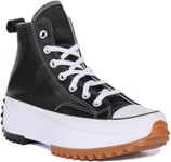 Converse A04292C Run Star Hike Platform Shoes Black White UK 3 - 6