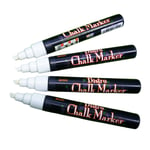 Blackboard Chalk Marker vit sned spets, 4 st