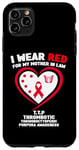Coque pour iPhone 11 Pro Max Je porte du rouge pour sensibiliser ma belle-mère au TTP