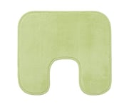 Gözze - Tapis de Bain Antidérapant Premium avec découpe, RIO, 100% microfibres, Idéal comme tapis de WC pour toilettes au sol, 50 x 45 cm - Vert citron