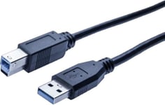 EXC USB 3.0 A male to B male cord Black 3m