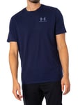 Under ArmourSportstyle Left Chest Short Sleeve T-Shirt - Midnight Navy/White