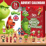 2024 Festival Grinch Monster 24 Days Countdown Advent Calendar Surprise Gift UK