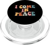 Costume de couple « I Come in Peace Im Peace » pour homme et femme PopSockets PopGrip pour MagSafe