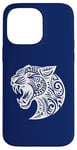 Coque pour iPhone 14 Pro Max Grognement Léopard Polynésien Tribal Maori Motif Lumière