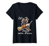 Womens Let's Hocus some Pocus! s Funny Women's Witch V-Neck T-Shirt