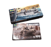 Revell Kits. 2 Models  Level 4. USS Tarawa Aircraft carrier and  T26 Tank.