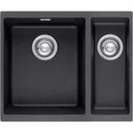 Franke Sirius SID160CB 1.5 Bowl Tectonite Undermount Black Kitchen Sink