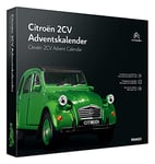 Franzis- Calendrier de l'Avent Citroën 2 CV (Canard) en Vert, kit de Construction de véhicule à l'échelle 1:38, Module sonore et Livre d'accompagnement, à partir de 14 Ans, 55154-2, coloré