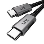 uni Cable USB C vers USB C 4.5m 100W Charge Ultra-Rapide, Câble Type C, Compatible avec iPad Pro 2020, MacBook/Pro, Surface Book 2/Go, Galaxy S20/S10,Note 10/9/8, Huawei Mate P30-Nylon Tressé