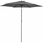 Kingsleeve - Parasol inclinable ø 300cm Parasol en aluminium avec manivelle Protection UV50+ Pare-soleil jardin terrasse extérieur Anthracite