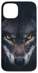 iPhone 13 Wolf Lovers Black Wolf Wild Animal Lovers Wolf Illustration Case