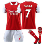 22-23 Arsenal Home Set No.7 Bukayo Saka T-shirt fotbollströja K L