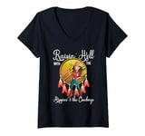 Womens Raisin' Hell With The Hippies & The Cowboys V-Neck T-Shirt