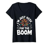 Womens Fireworks Director I’M Just Here For The Boom V-Neck T-Shirt