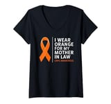 Womens I Wear Orange for My Mother in Law Shirt | CRPS Awareness V-Neck T-Shirt