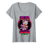 Womens I May Be A Bad Girl But I'm A Damn Good Kitty Cat Funny Cats V-Neck T-Shirt