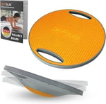 DH FitLife Planche d'équilibre, Balance Board avec Poignées, Extra Large Ø 42 cm, Max. 200 kg, Entraîneur d'équilibre, Planche d'équilibre Fitness Adultes et Enfants