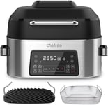 CHEFREE Health Grill and Air Fryer, 6L Large Capacity, 6-In-1 Smart XL Multicook