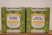 Beauty Kitchen Abyssinian Oil Hydra Boost Day Cream+QUICK FIX MOISTURISER X2