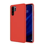 Silicone Case for Huawei P30 Pro, Silicone Soft Phone Cover with Soft Microfiber Cloth Lining, Ultra-thin ShockProof Phone Case for Huawei P30 Pro (Red)