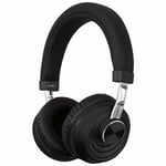 Casque Bluetooth sans fil avec réduction de bruit, carte TF, casque d'entrée auxiliaire, casque de musique de sport pliable monté sur la tête avec micro, noir